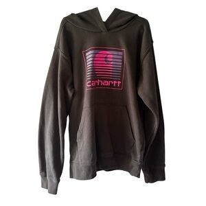 Carhartt Kids Sz 8 Black Sweatshirt Hoodie‎ Casual Style